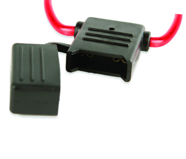 WirthCo Battery Doctor 60-Amp Maxi Fuse Holder, Black, 8 AWG, 6-Inch