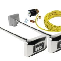 Hadley Dual Aluminum Air Horn Kit, 26/29 in, Silver