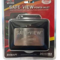 Hughes 30 Amp Power Inlet Port with Dust Cover, Black
