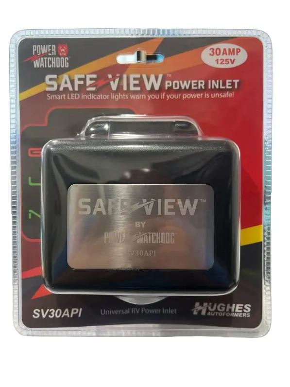Hughes 30 Amp Power Inlet Port with Dust Cover, Black