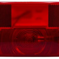 RV Designer Rectangular Stop/Tail/Turn Light, Compact Red, 3-1/8 x 8-9/16 Inch