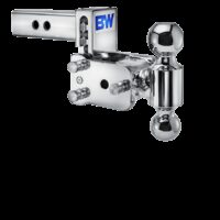 B&W Trailer Hitch Ball Mount, 2 Inch Receiver, Dual Balls, Chrome