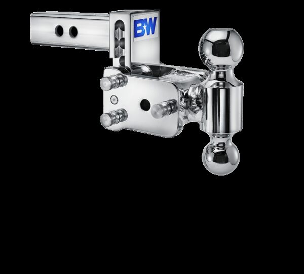 B&W Trailer Hitch Ball Mount, 2 Inch Receiver, Dual Balls, Chrome
