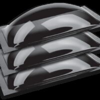 Specialty Recreation Skylights, Set of 3, 14 x 22 Inch, Smoke, 5 Inch Domes