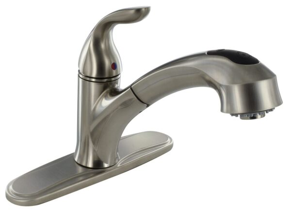 Phoenix Pull-Out Kitchen Faucet, 8 Inch, Brushed Nickel