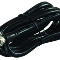 JR Products RG-6 Coaxial Cable, 6 Feet, Female F Connectors, Black