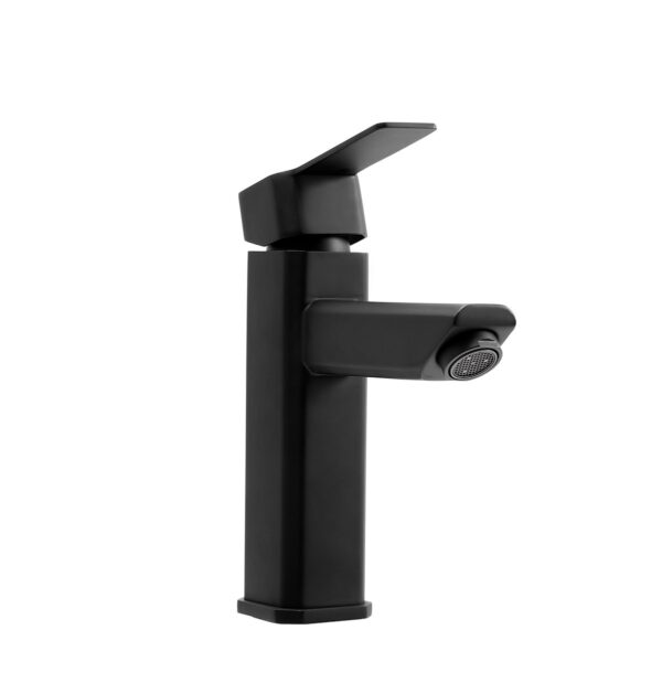 Dura Faucet Lavatory Faucet with 90 Degree Angle Spout, Matte Black
