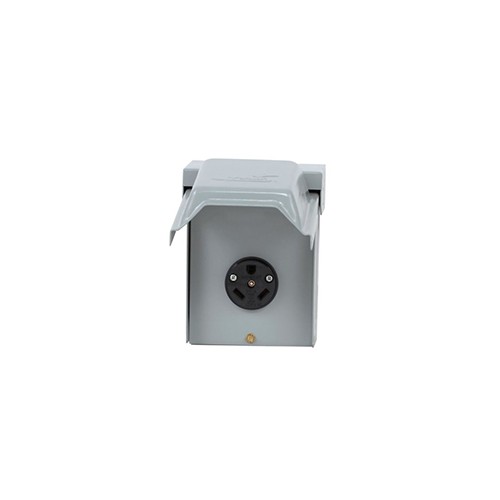 Parallax 120V AC RV Outdoor Receptacle, Gray