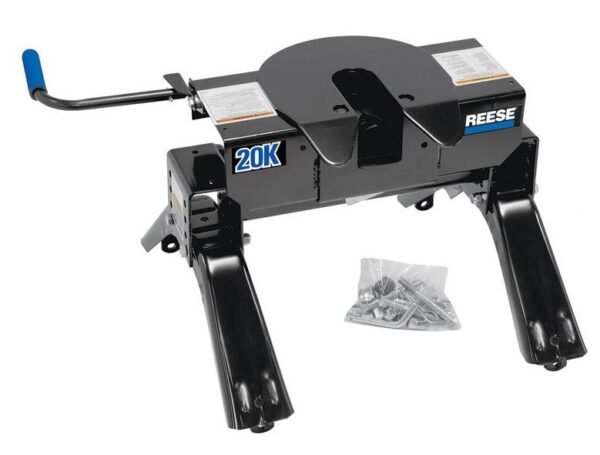 Reese 20,000 LB Fifth Wheel Hitch, 4-Way Pivot, Black Powder Coated