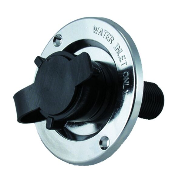 JR Products Fresh Water Inlet, Silver, Surface Mount
