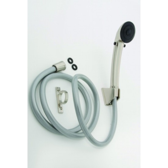 Empire Hand-Held Shower Head, Nickel-Plated Brass with Hose