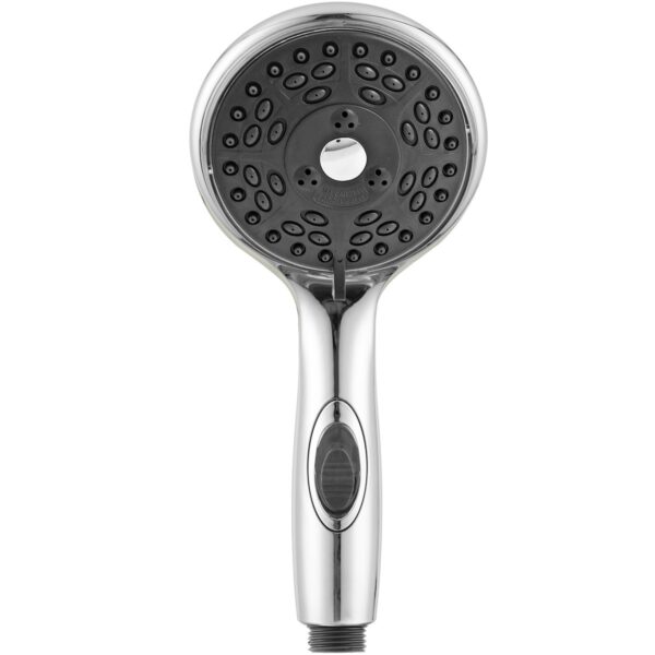 Dura Faucet Hand-Held Shower Head, 4-Spray, Chrome, Stainless Steel