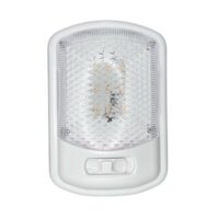 RV Designer Single Dome LED Light, 7-5/16 x 5 in, Clear Lens, Rectangular