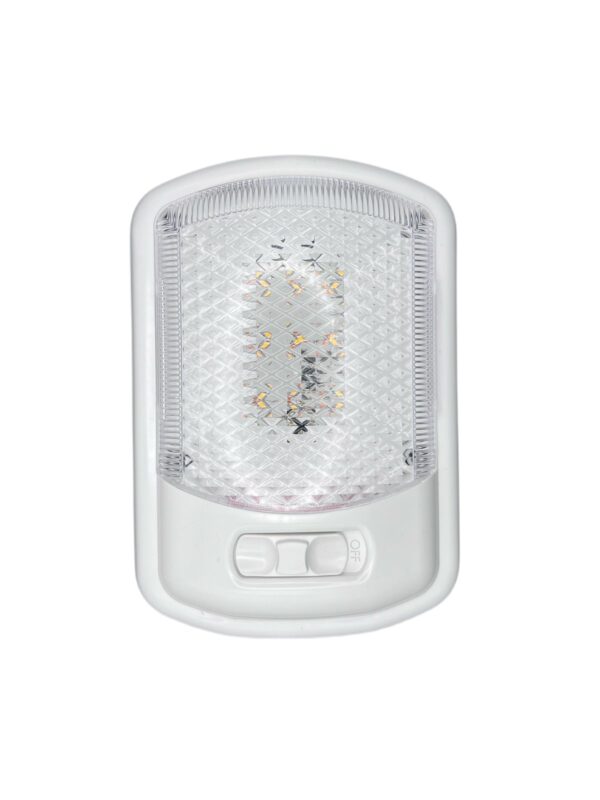 RV Designer Single Dome LED Light, 7-5/16 x 5 in, Clear Lens, Rectangular