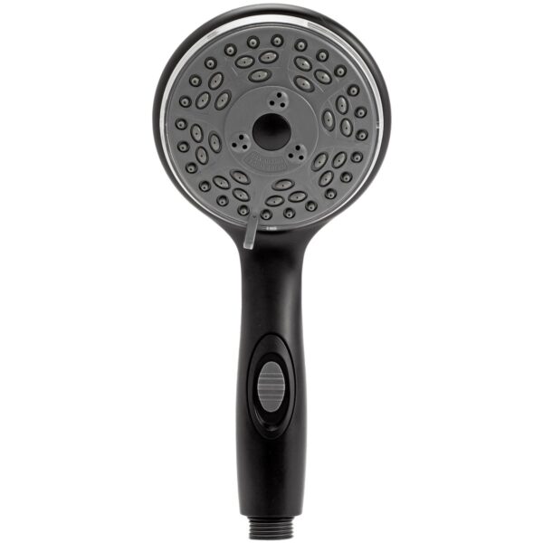 Dura Faucet Hand Held Shower Head, Four Spray Settings, Matte Black