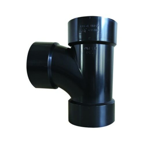 Valterra 3-Inch Black Plastic Tee Waste Fitting