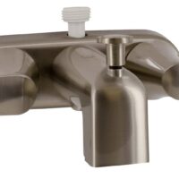 Phoenix Products 4 Inch Wall Mount Tub and Shower Diverter Valve, Brushed Nickel, Silver