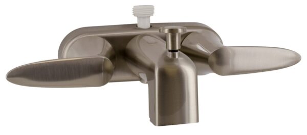 Phoenix Products 4 Inch Wall Mount Tub and Shower Diverter Valve, Brushed Nickel, Silver