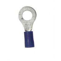 WirthCo 1/4 Inch Ring Terminal, 16–14 Gauge, Blue, Pack of 100