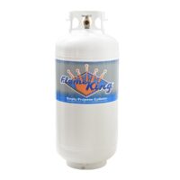 Flame King Propane Tank, 40 lb, Portable, White, Powder Coated