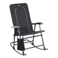 Faulkner Rocking Camping Chair, 300 Pound Capacity, Black
