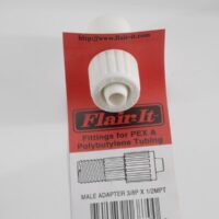 Elkhart Supply 3/8 Inch to 1/2 Inch Fresh Water Adapter, Male Threads, White