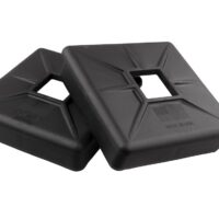 JR Products 4 in Square Sewer Hose Bumper Cap, Black, Rubber