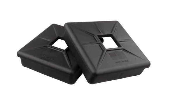 JR Products 4 in Square Sewer Hose Bumper Cap, Black, Rubber