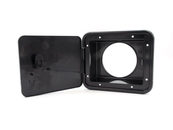 B&B Molders Access Door, Lockable, Black