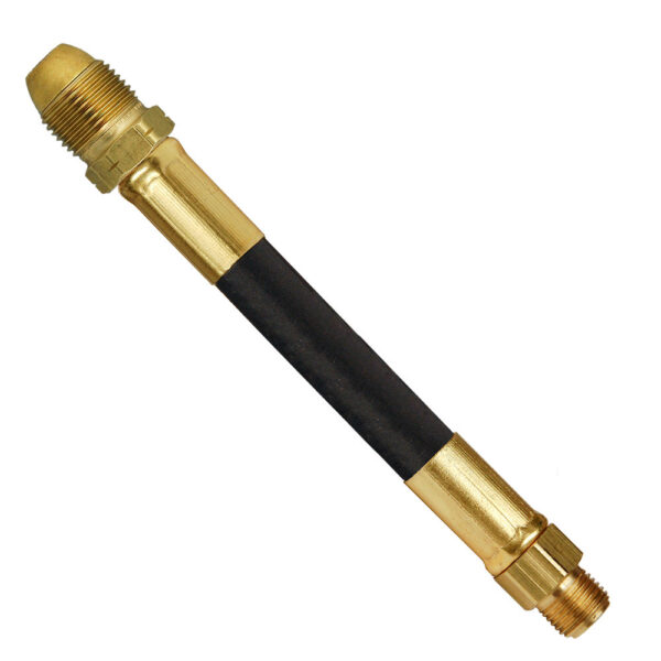 Marshall Excelsior Propane Hose 12-inch, POL to 1/4-inch Inverted Flare