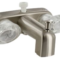 Phoenix Products Wall Mount Bathtub Faucet, 4 Inch, Diverter Spout, Brushed Nickel