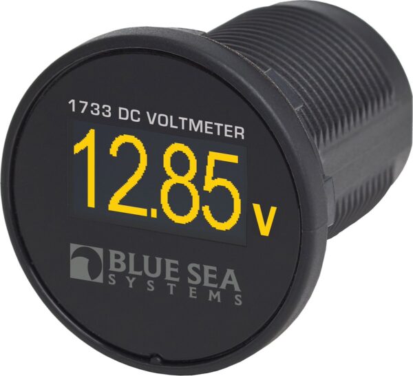 Blue Sea Digital OLED Voltmeter, 8-36 Volt Range, Black