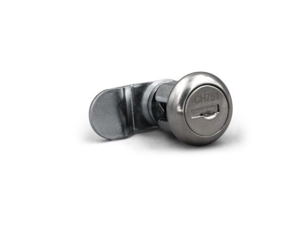 B&B Molders Keyed Cam Lock Cylinder, 1-1/8 Inch, Chrome Plated