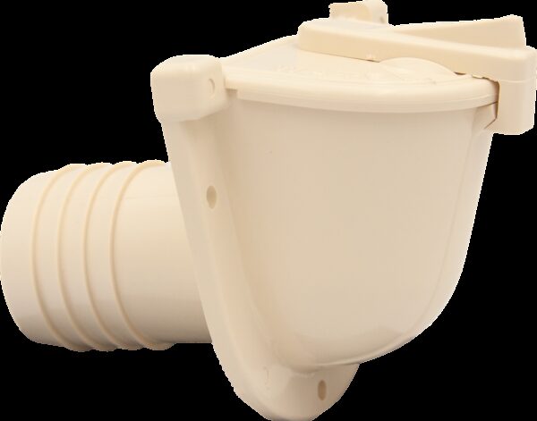 Zebra RV Fresh Water Inlet, Colonial White, Gravity Feed, Recessed Mount