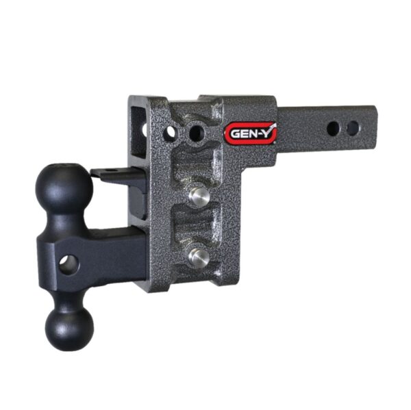 Gen-Y Mega Duty 10,000 lb Hitch Ball Mount, 2" Receiver, 5" Drop/Rise, Silver