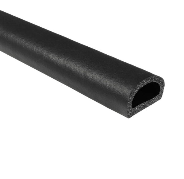 Trim-Lok Weather Stripping, EPDM Rubber, 0.562" x 3/4" Adhesive-Backed, 500 ft