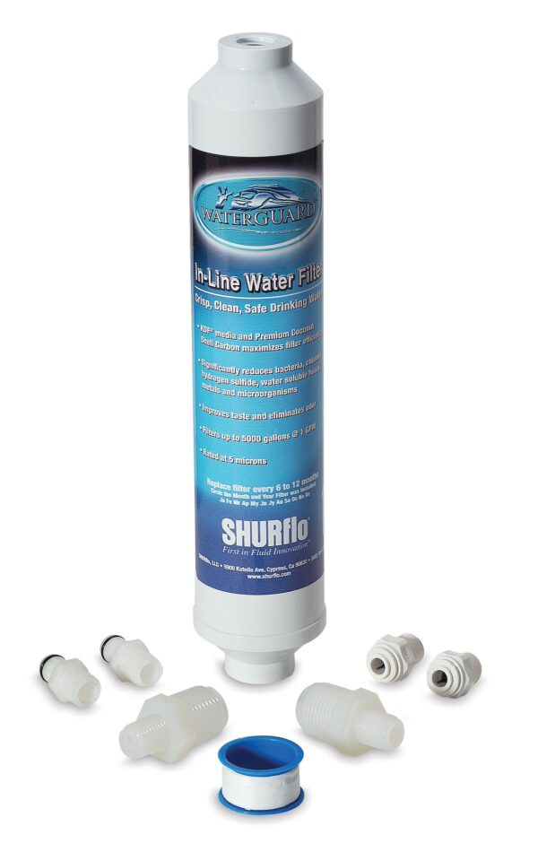 SHURflo Premium Two-Stage Fresh Water Filter with KDF-55 and Carbon
