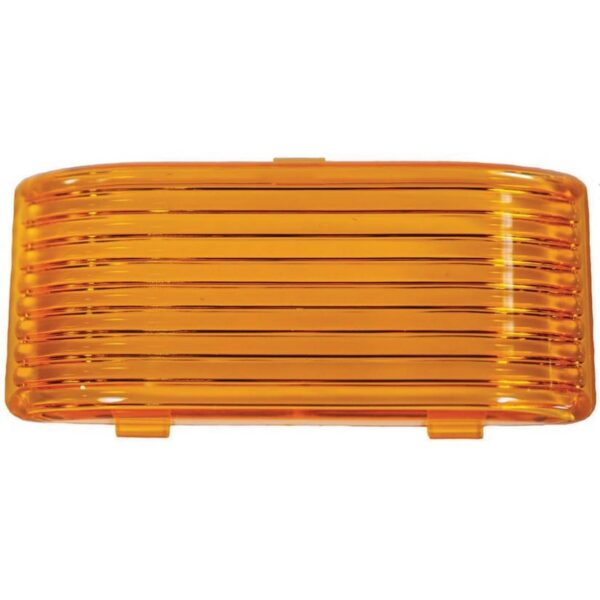 Valterra Rectangular Porch Light Lens, Amber Acrylic, Snap-On