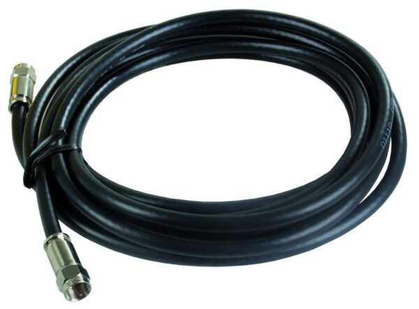 JR Products RG-6 Coax Cable, 12 Feet, Female F-Connector
