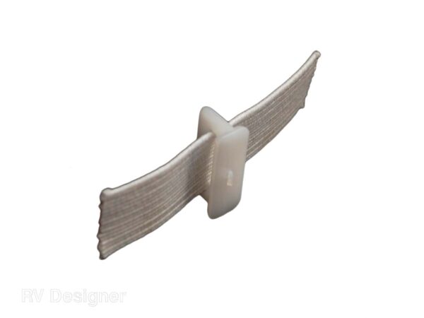 RV Designer Airstream Drape Carrier, 96 Inch Tracks, White, Set of 14