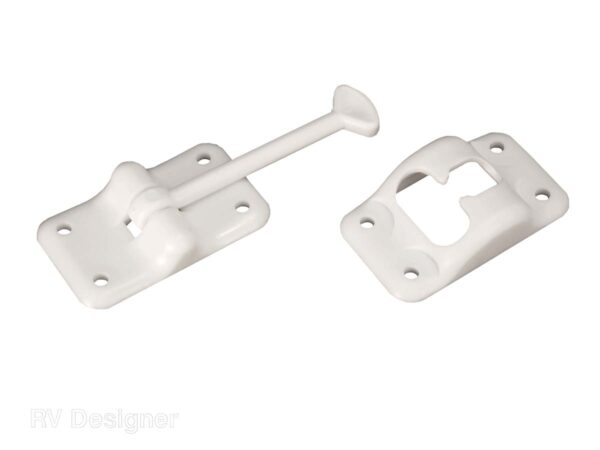 RV Designer Plastic T-Style Door Holder, 3.5 Inch, White