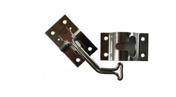 JR Products 45-Degree Door Catch, Stainless Steel, Silver