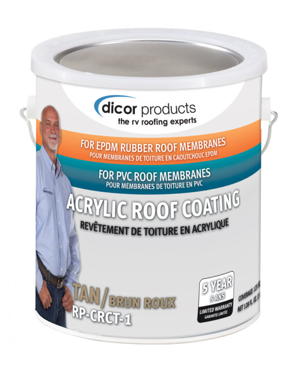 Dicor EPDM Roof Acrylic Coating, Tan, 1 Gallon