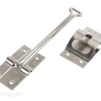 RV Designer Self-Closing Door Holder, 6 in, Silver