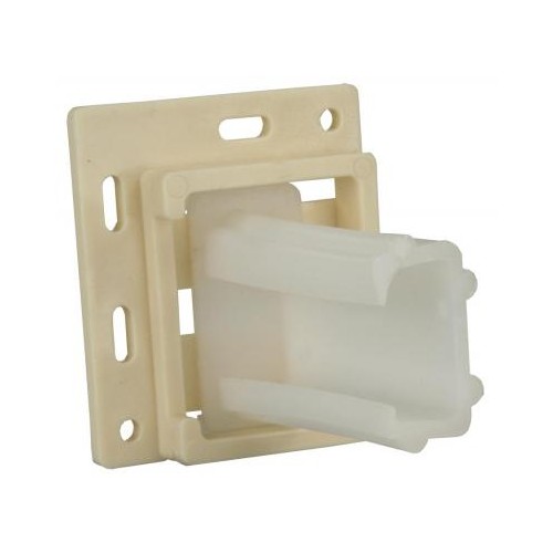 JR Products Drawer Slide Socket, 0.85" x 3/8", White