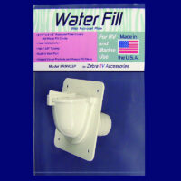 Zebra RV Fresh Water Inlet, Recessed Mount, Gravity Feed, Polar White