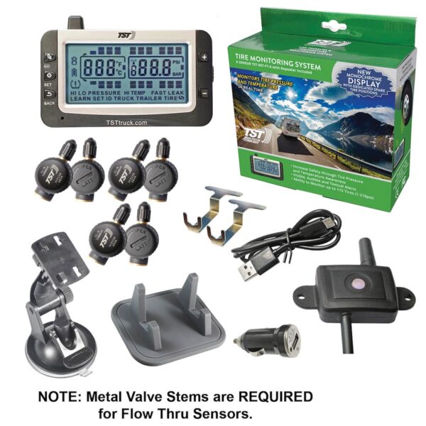 TST TPMS 6-Sensor Valve Cap Kit with 3.5-Inch Display