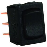 JR Products DPDT Rocker Switch, Black