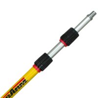 Mr. LongArm 3-Section Extension Pole, 4.5 to 11.75 Feet, Fiberglass, Black and Silver