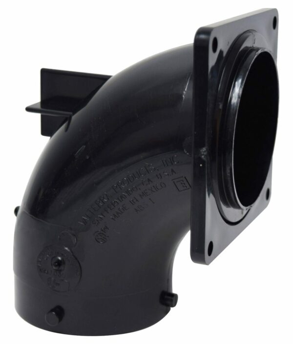 Valterra Sewer Waste Valve Elbow, 3 Inch, Black